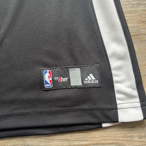 NBA Sacramento Kings Jersey Medium Tank Adidas Black White Stripe Blank NBA4Her - Picture 3 of 7
